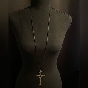 horseshoe nail cross pendant